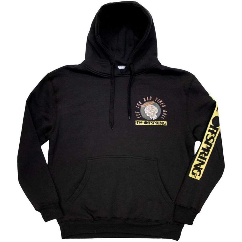 The Offspring Unisex Adult Bad Times Sleeve Print Pullover Hoodie / Black